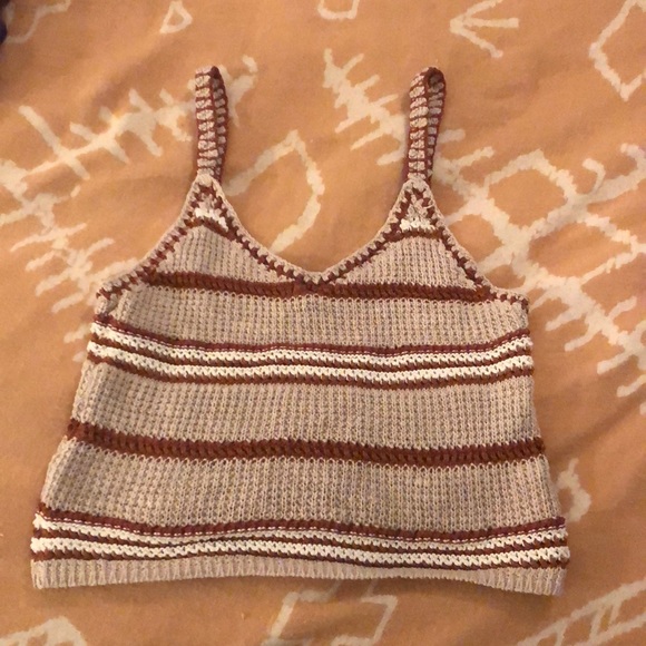 crochet knit tank top